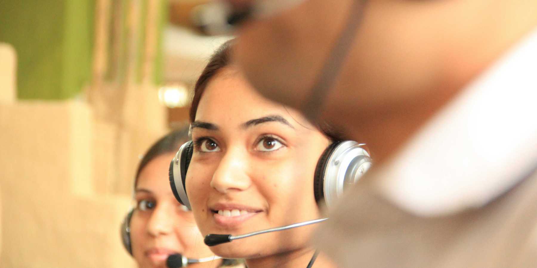 A call center providing outsourced customer service