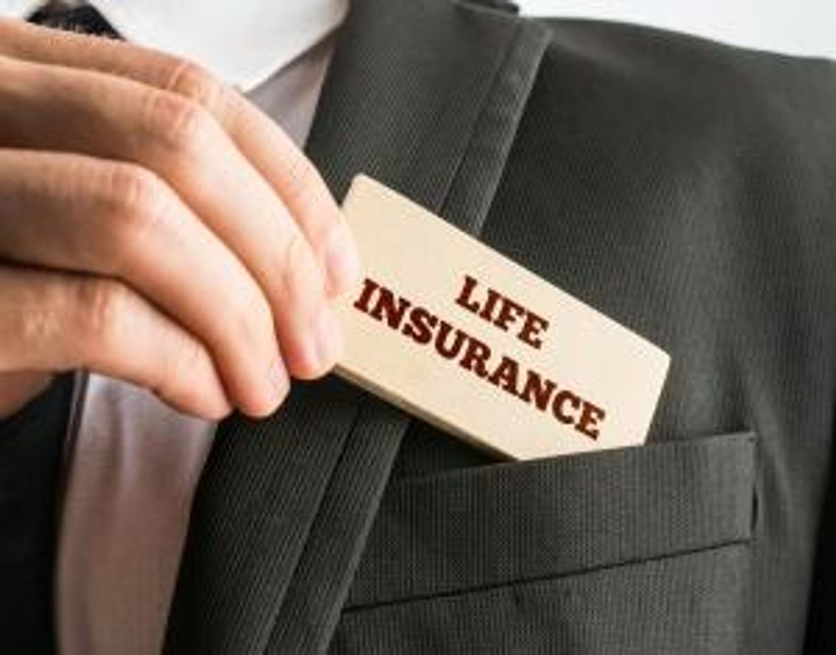 A card reading Life insurance