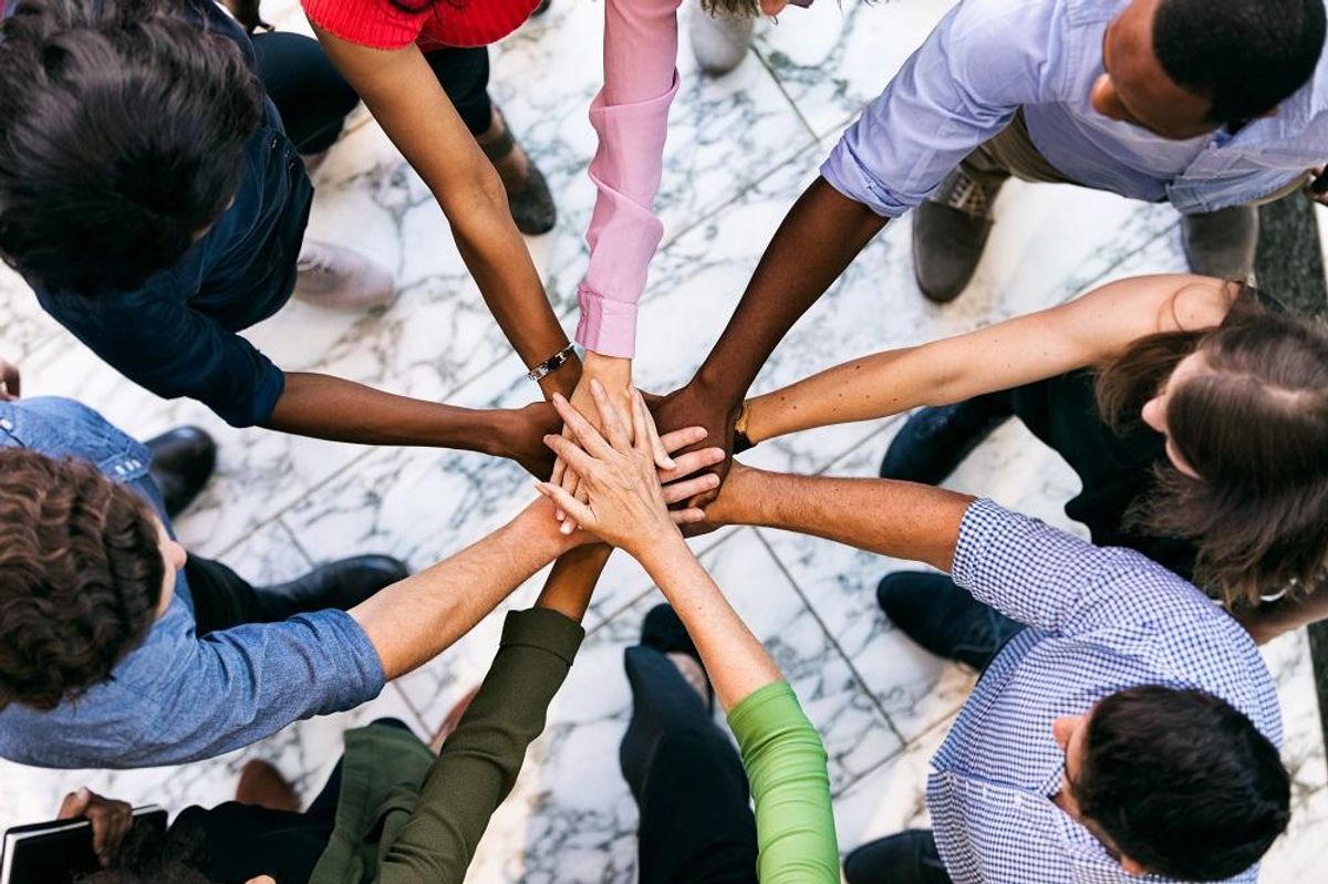 A group of team members with healthy attachment behaviors