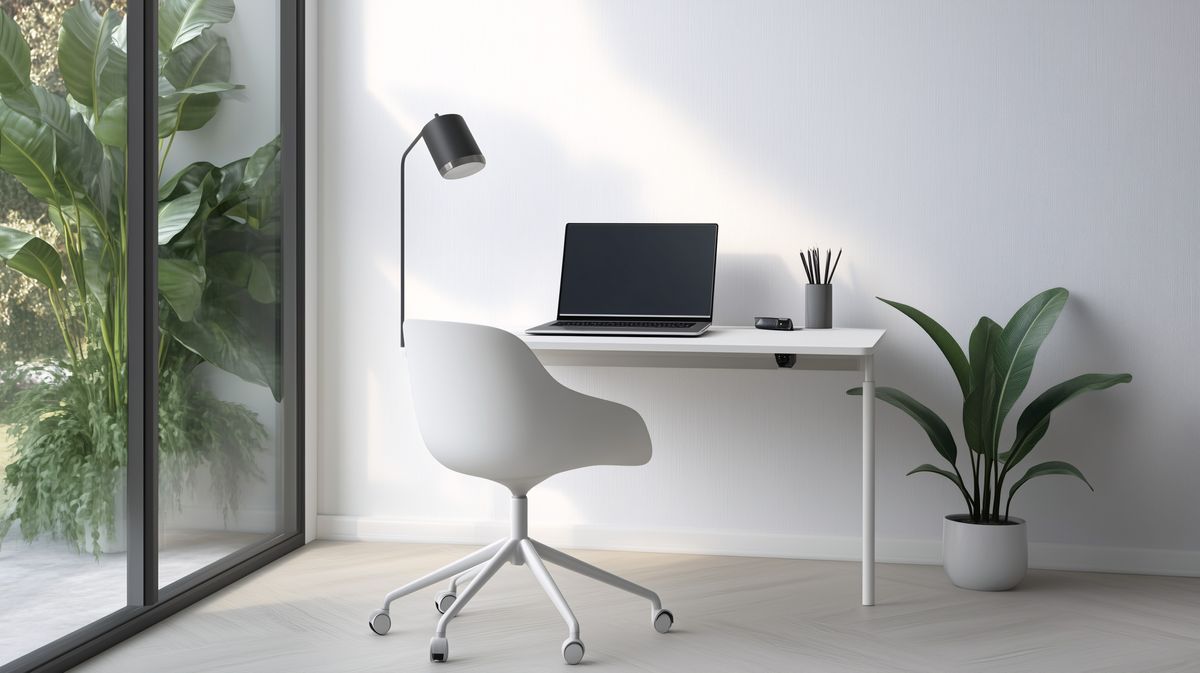 A home office space setup