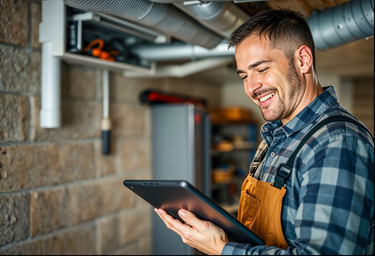 A skilled trade worker using AI