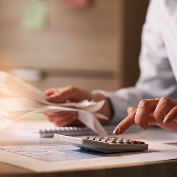 A small business owner looking at her personal credit