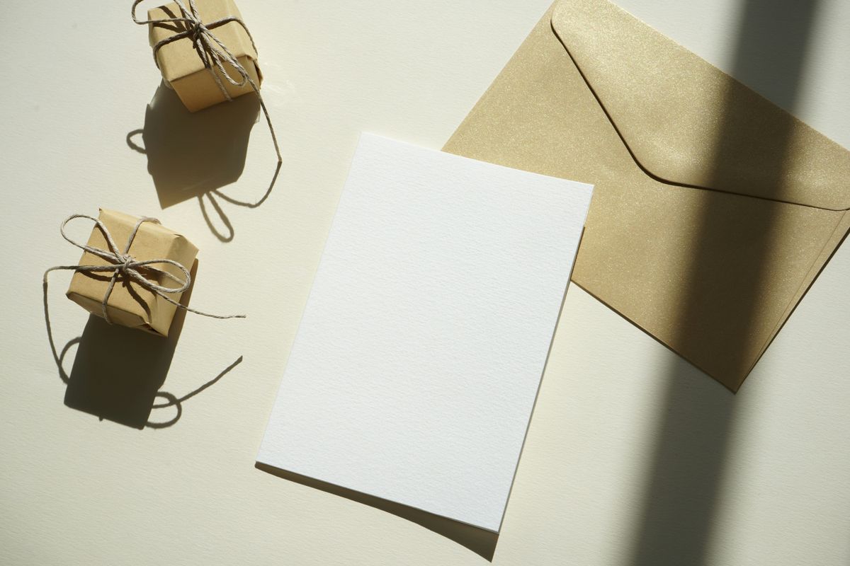 A thank you card and gift to show a client appreciation