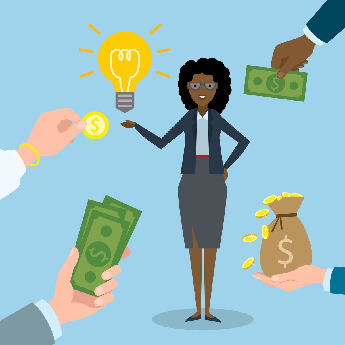 A woman startup founder fundraising from strategic investors