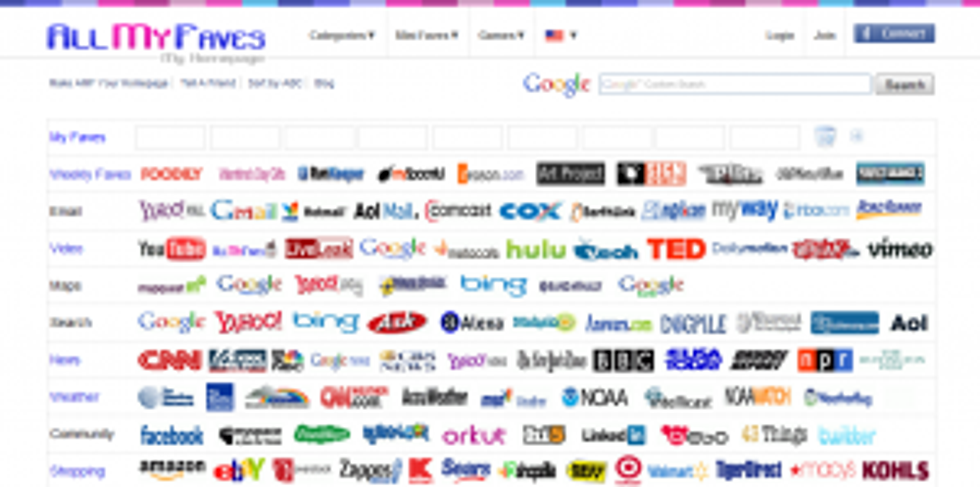 AllMyFaves on Mevvy - 5 Great Ways To Bookmark Websites, Articles and Pages