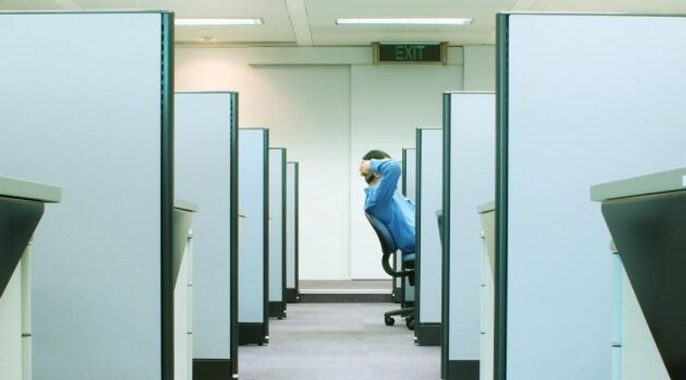 alone at work