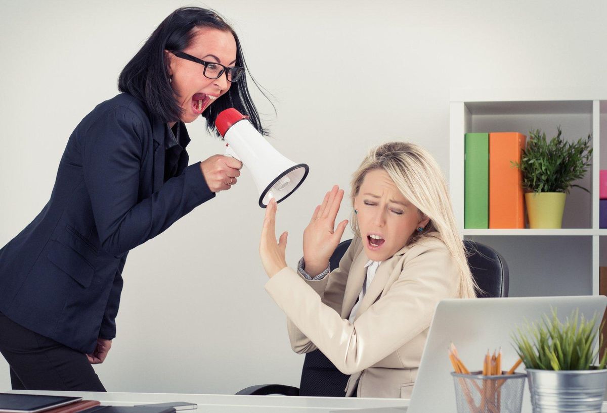 Angry boss shouting
