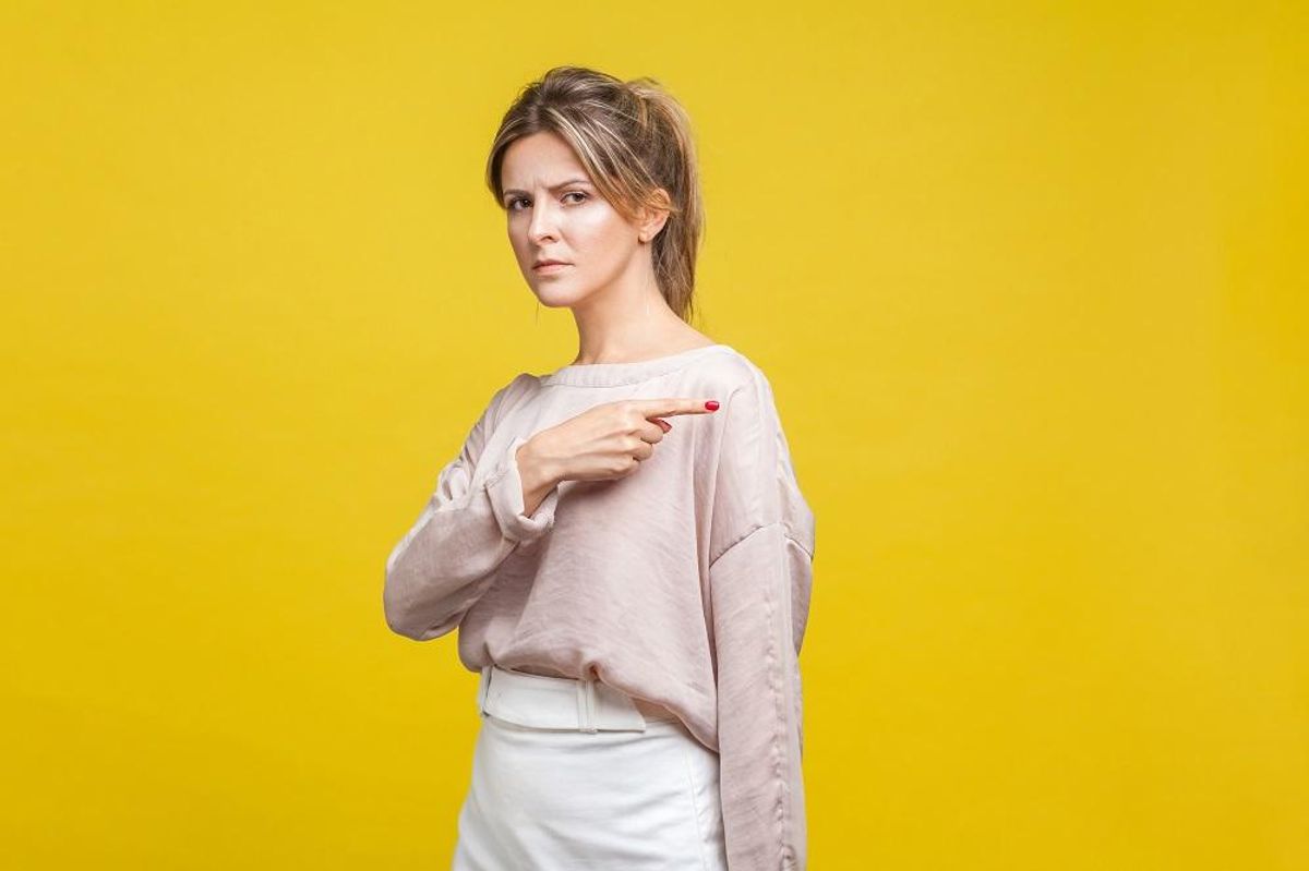 angry young bossy woman
