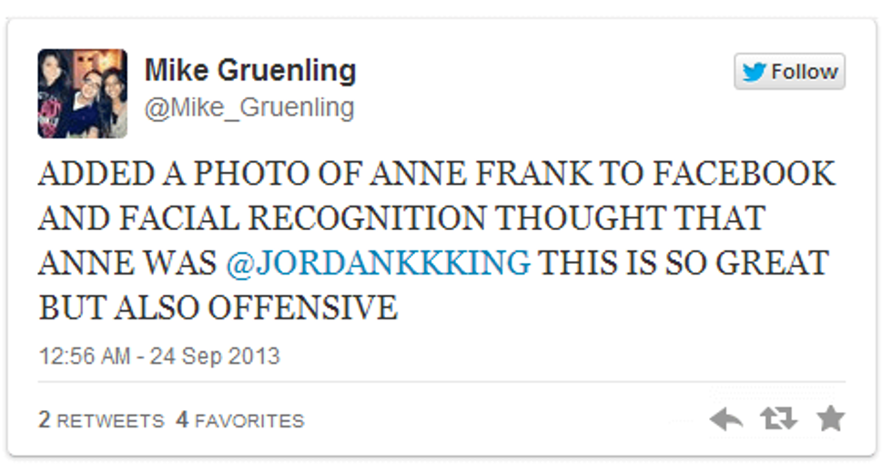 Anne Frank tweet