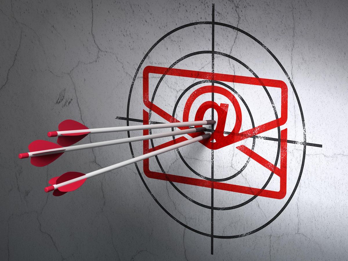 arrows hitting the center of Red Email target