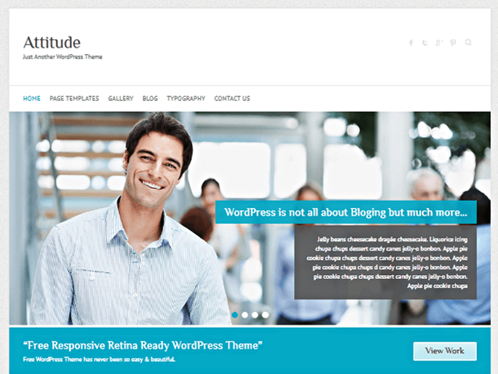best free wordpress themes: attitude