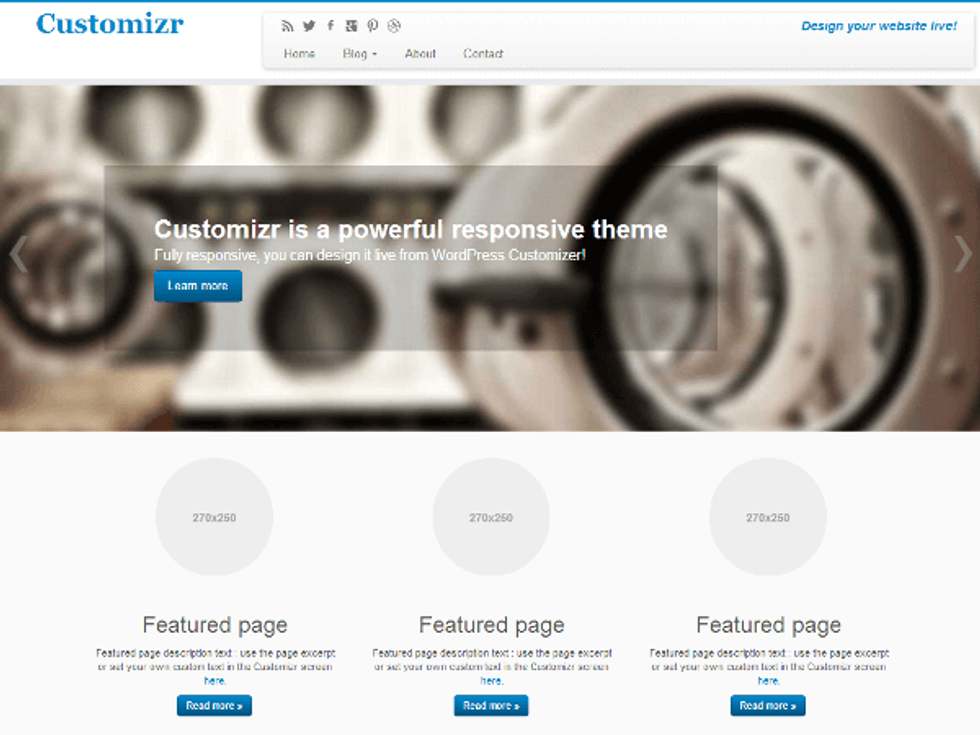 best free wordpress themes: customizr