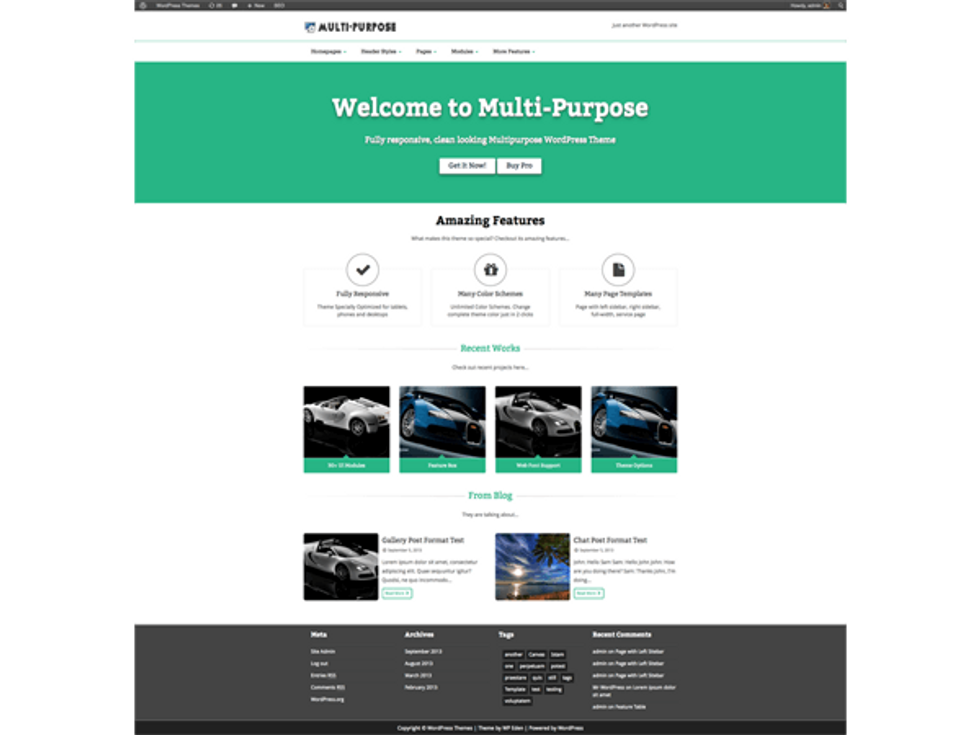 best free wordpress themes: multipurpose