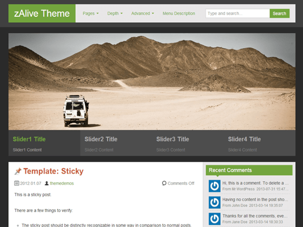 best free wordpress themes: zalive