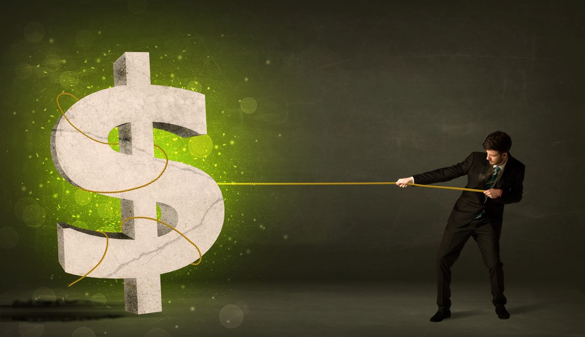 Business man obtaining small business funding