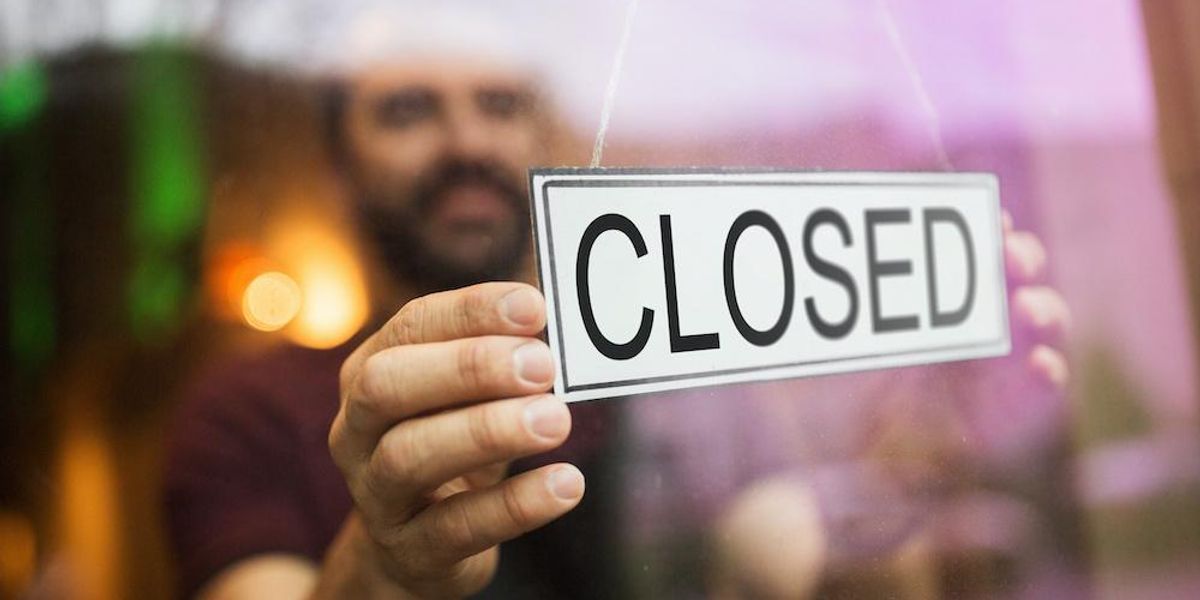 Business owner closing his business to time off