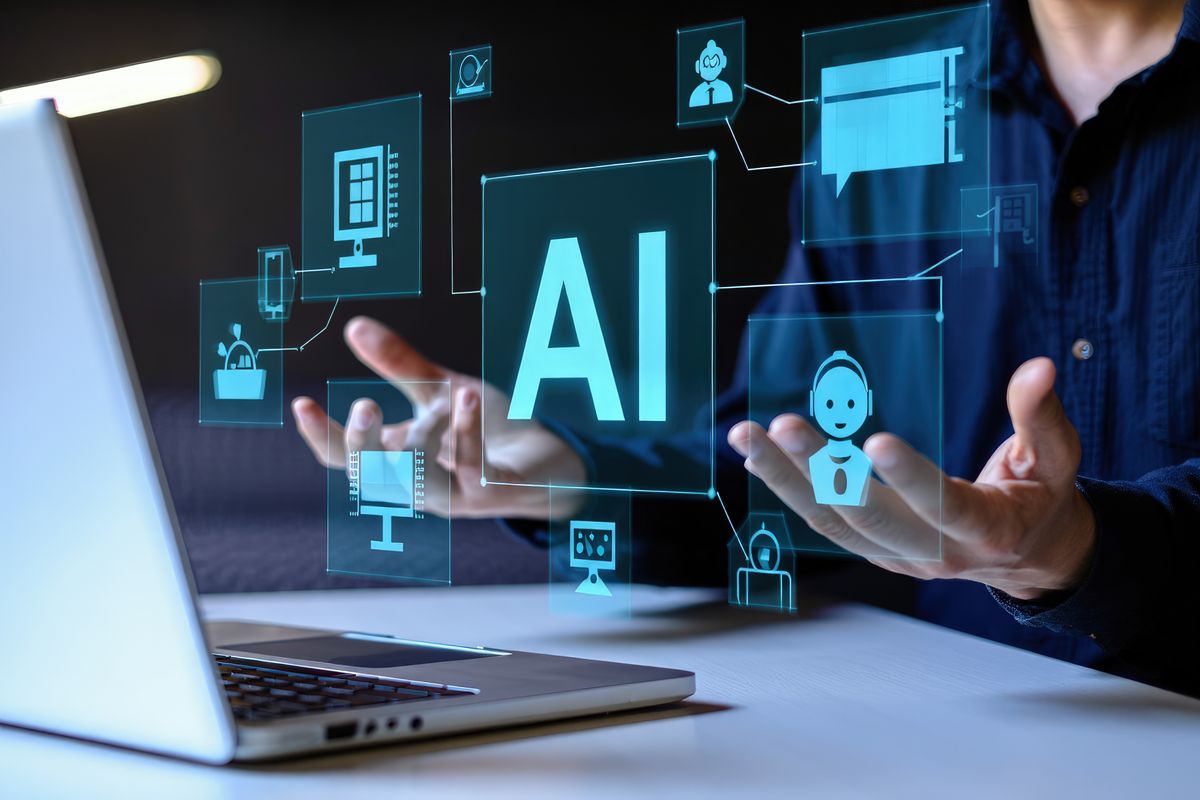 Business owner creating an AI policy for his business
