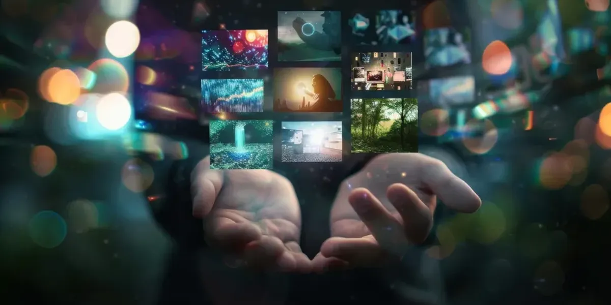 business owner holding b2b visual content in her hands - Business Help and Advice B2B Visual Content Marketing