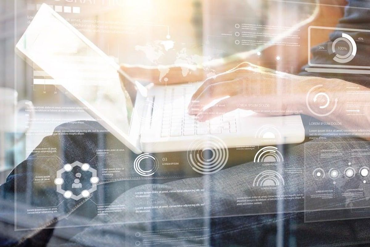 Business owner using business automation tools