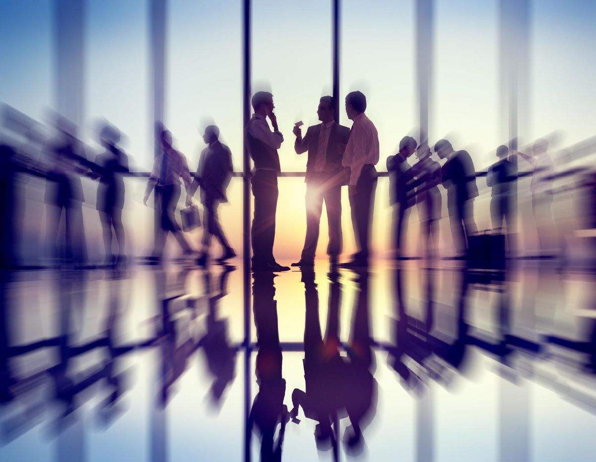 Business people meeting at seminar
