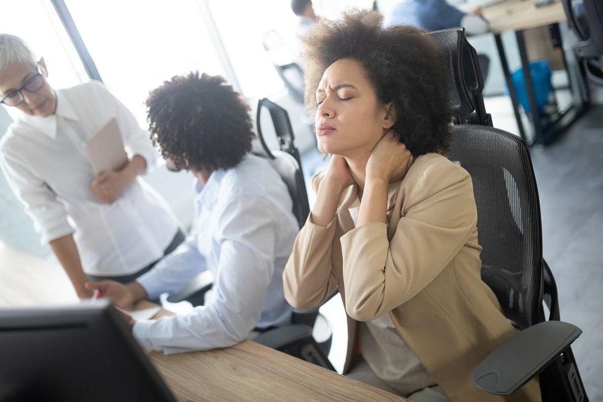 business woman having stress