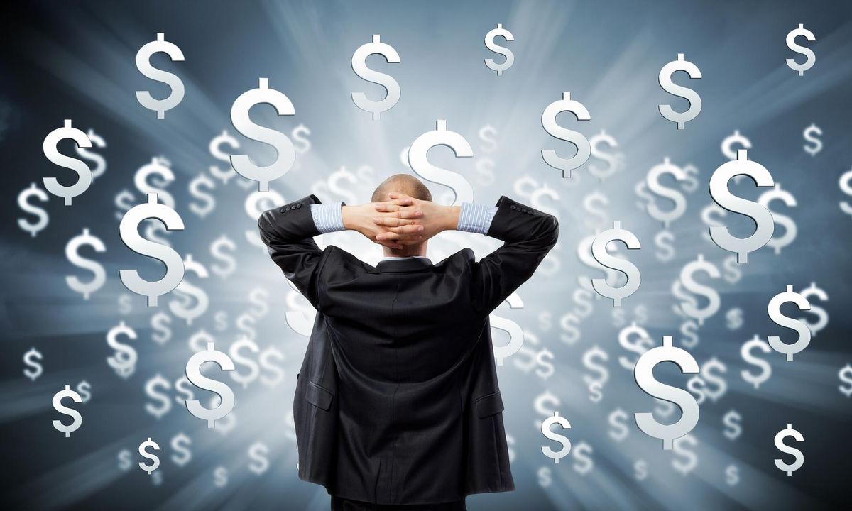 businessman dollar signs