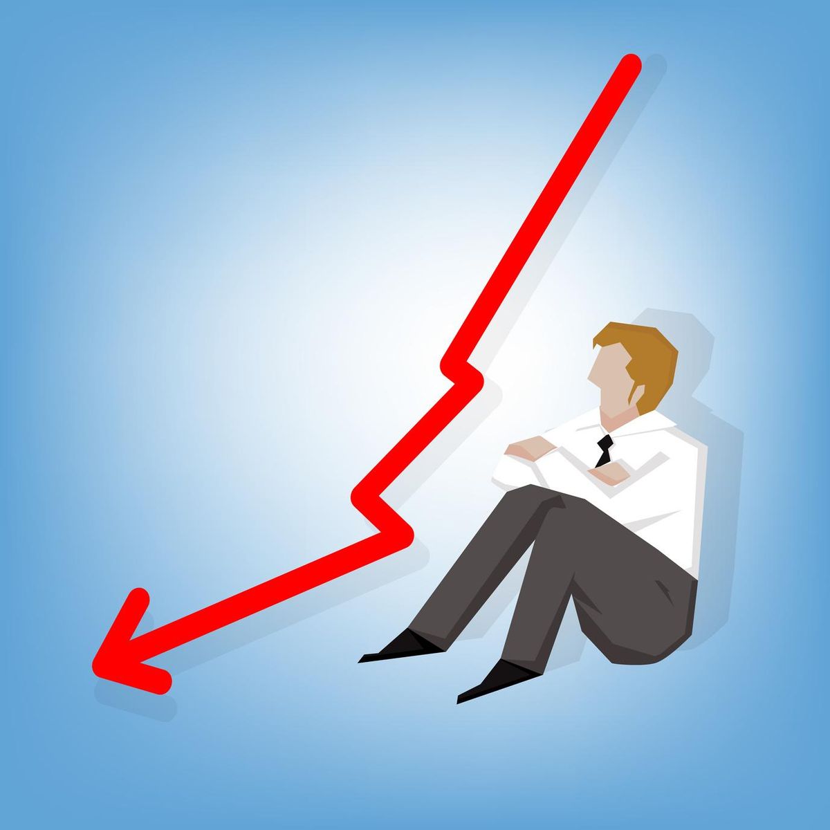 Businessman fail concept