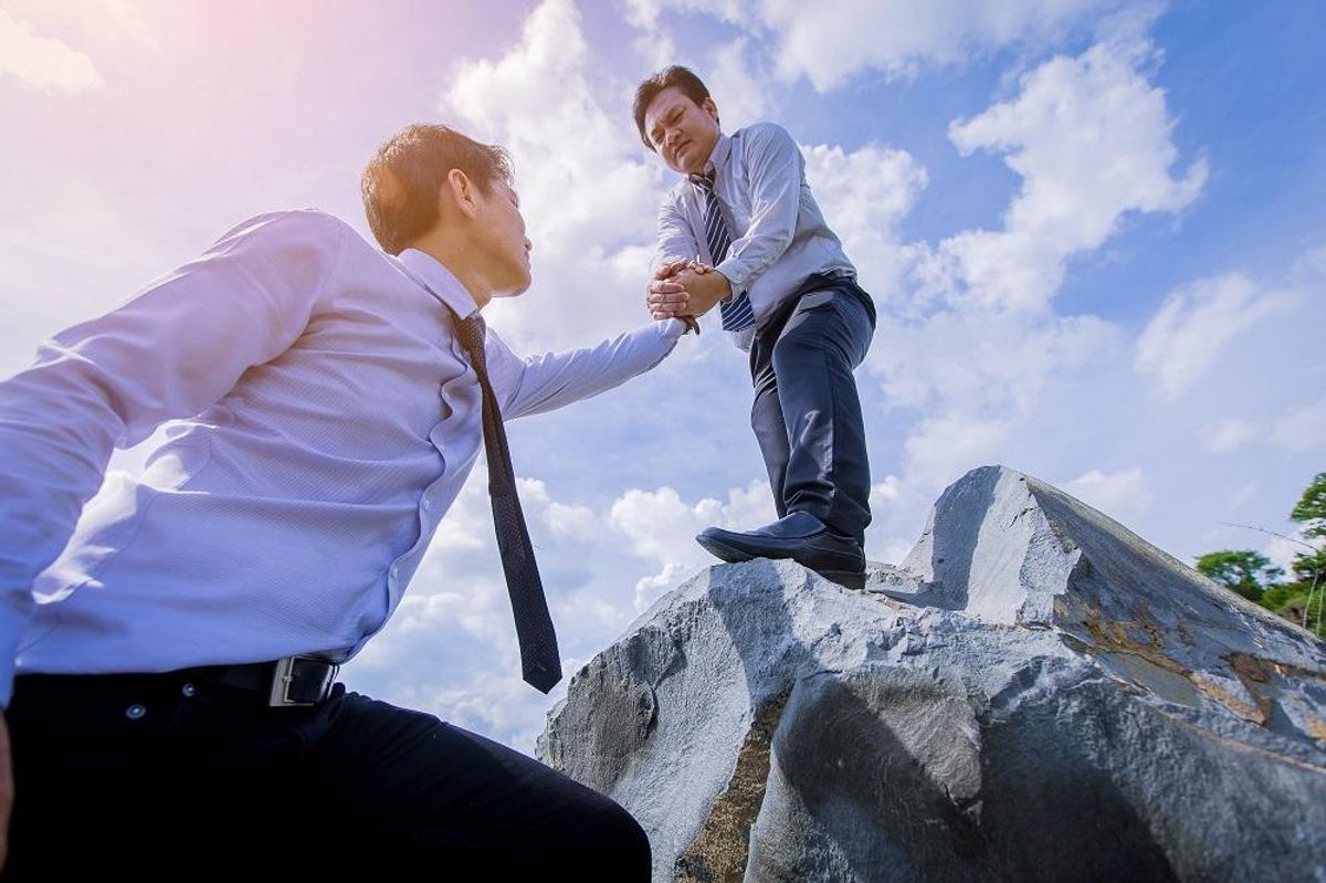 businessman Helping hand