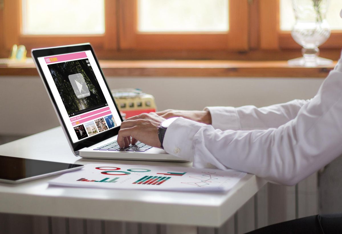 businessman on laptop