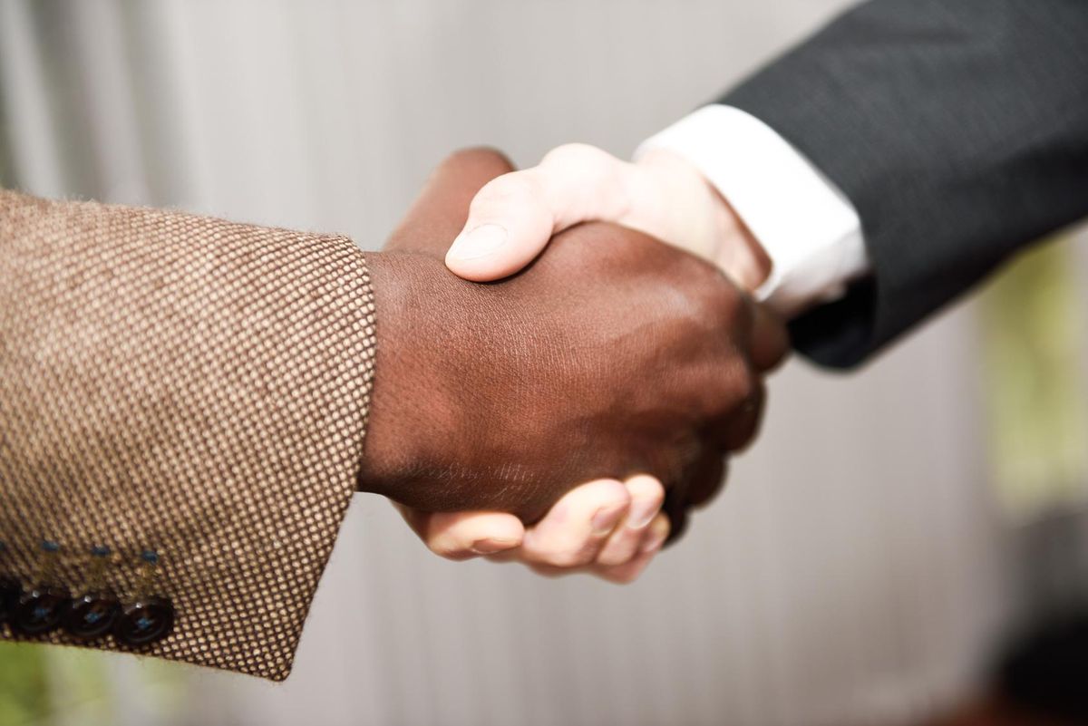 businessmen shaking hands