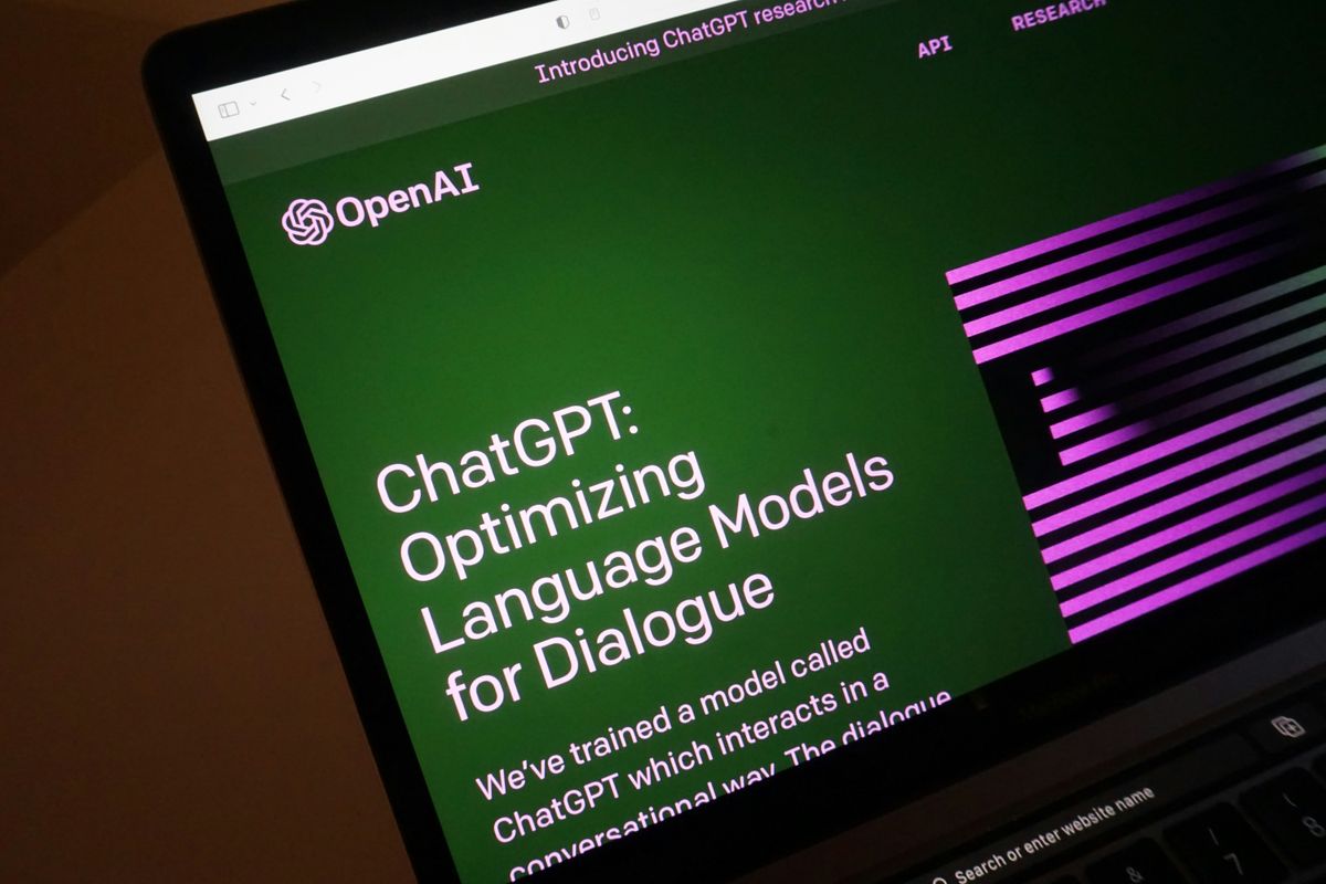 ChatGPT on a laptop screen being used for interview prep