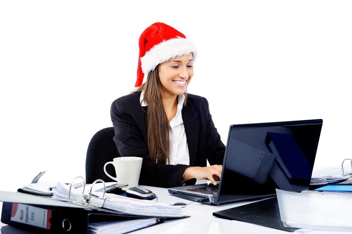 Christmas business woman