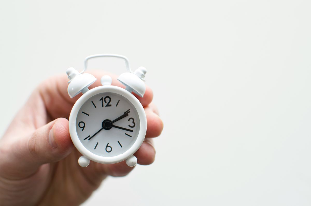 Clock representing time tracking software