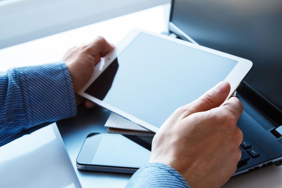 Close up of digital devices
