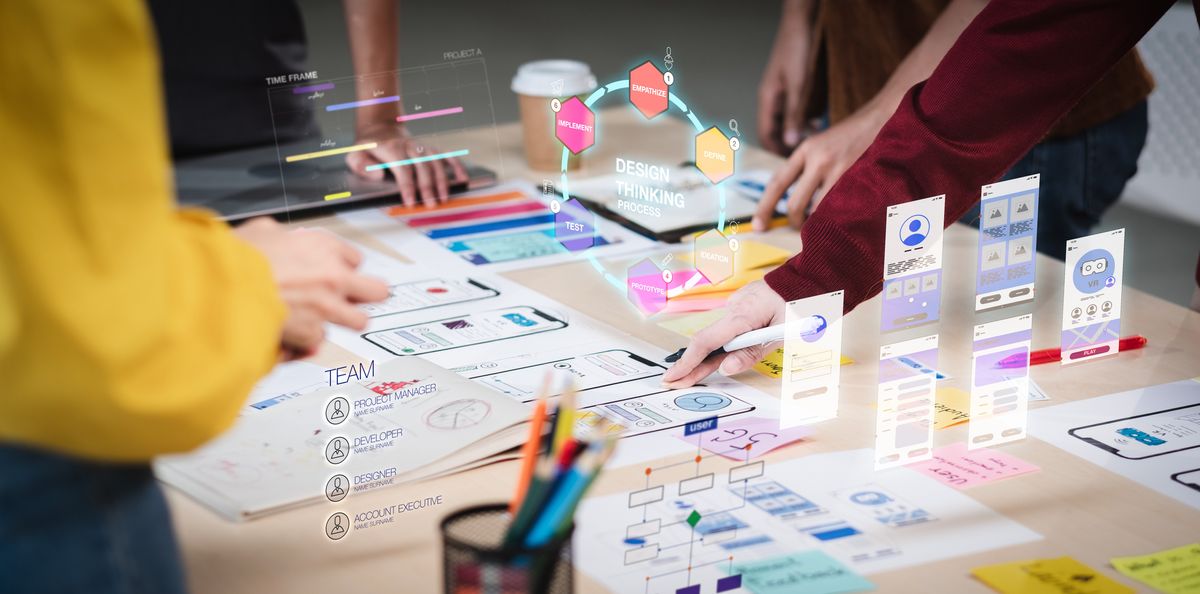 Close up of ux developer and ui designer
