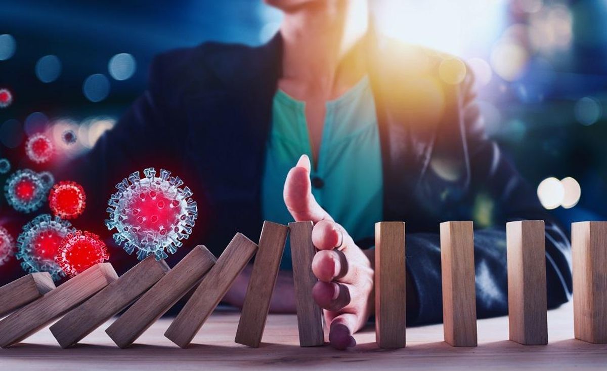 Concept of preventing crisis and failure in business