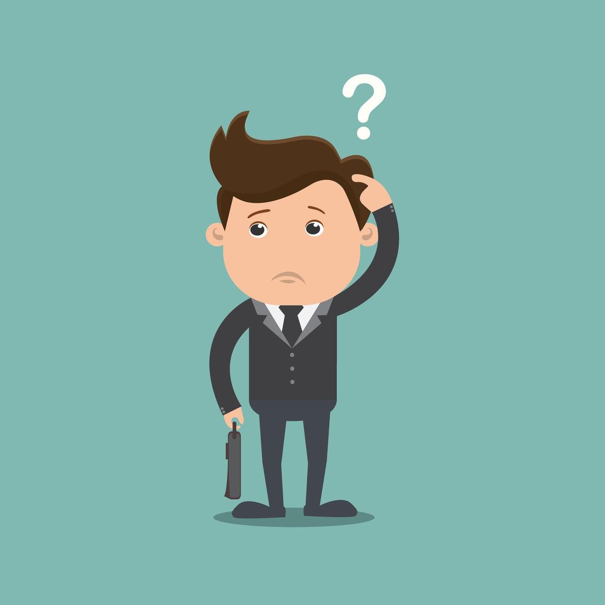 Confused businessman