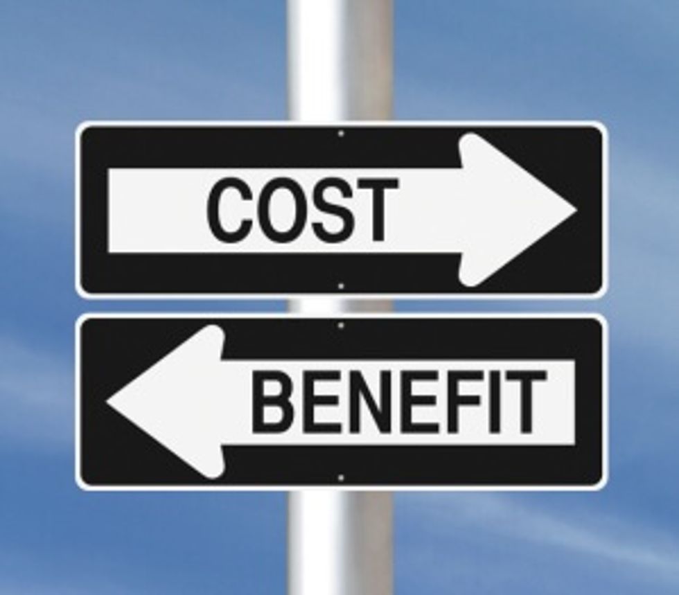 Cost Benefit Sign Posts 