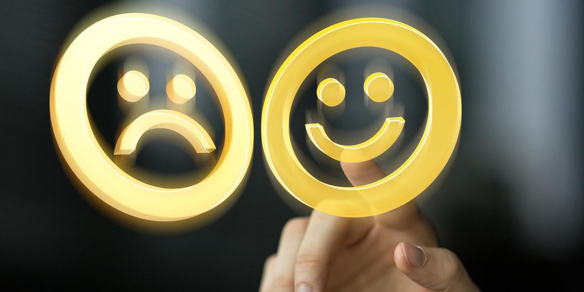 Customer expressing satisfaction