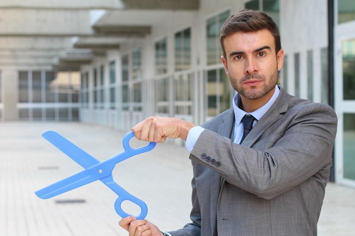 cutting expenses concept