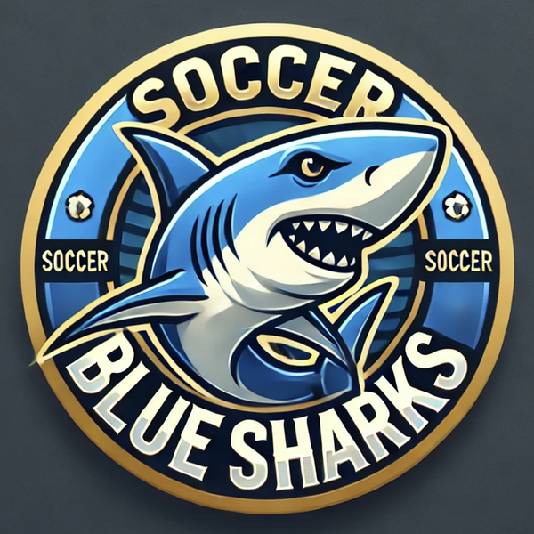 DALL-E generated logo of the blue sharks