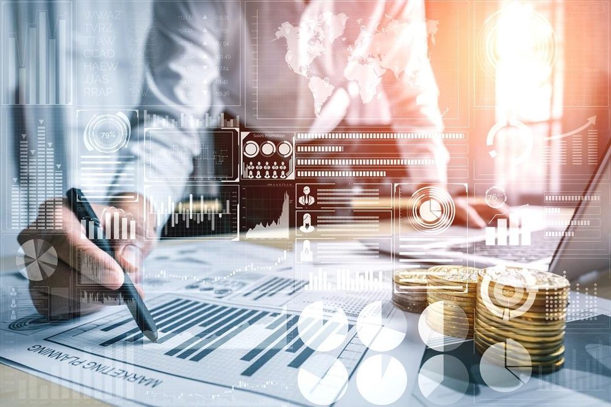 Data Analysis for Business and Finance Concept