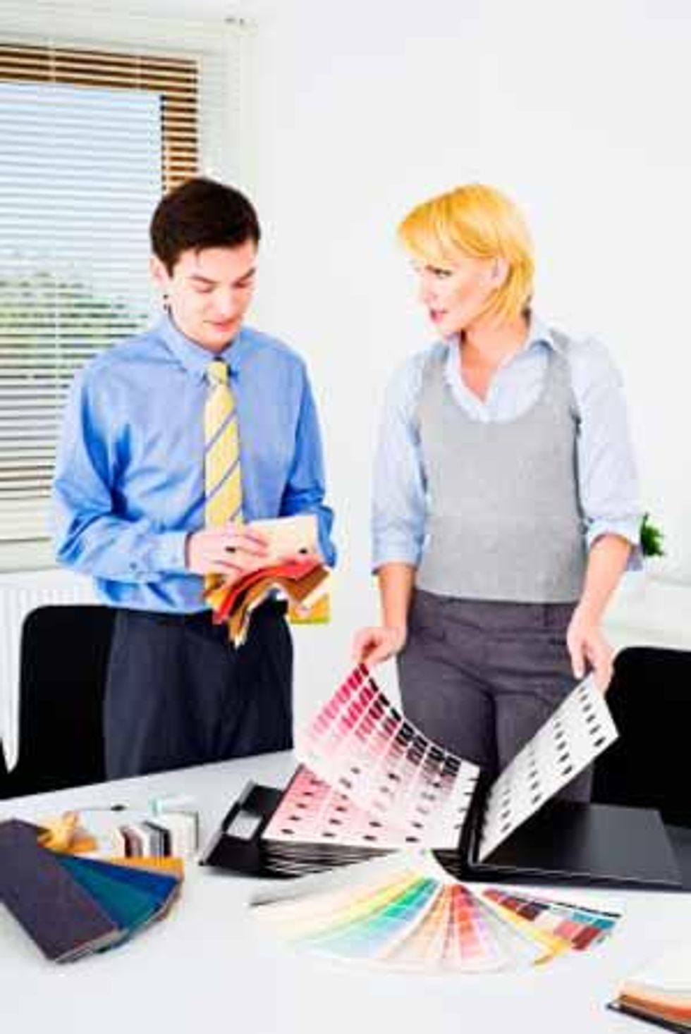 decorating your office: designer and client