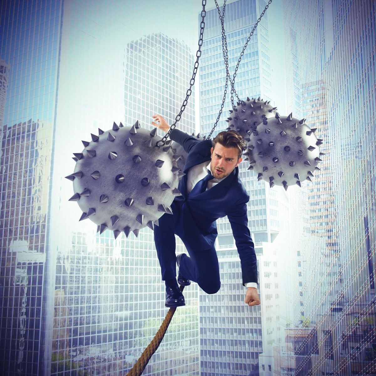 Determined businessman