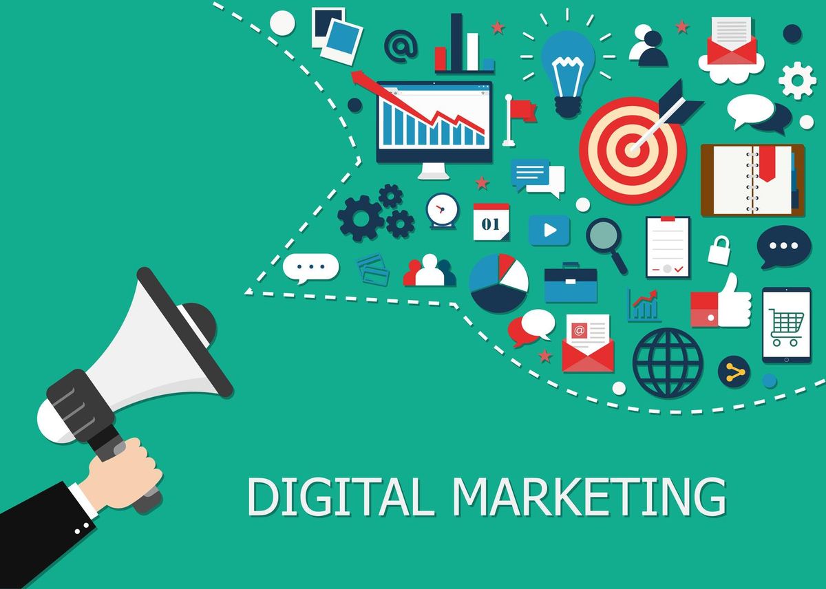 Digital marketing concept