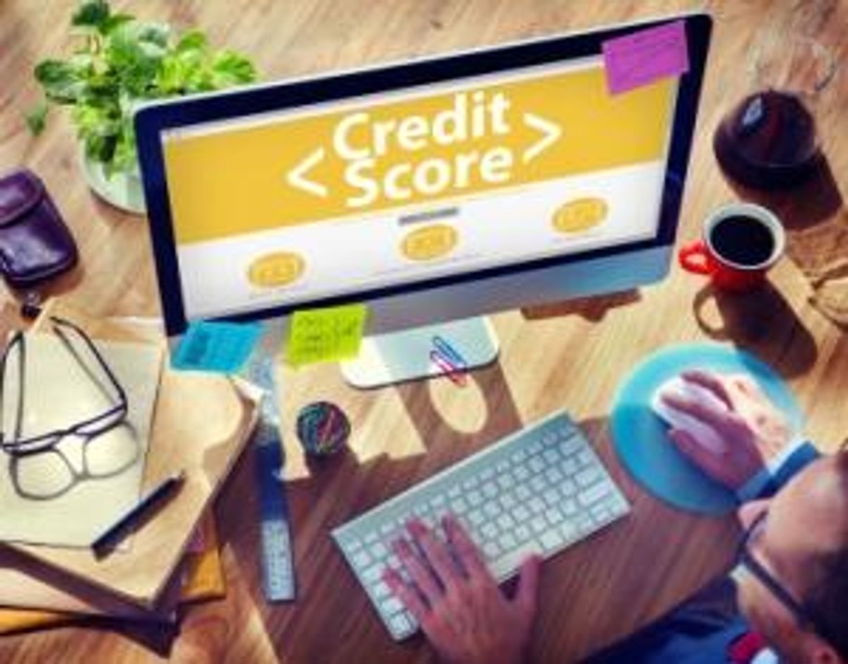Digital Online Credit Score Finance Rating Record Concept