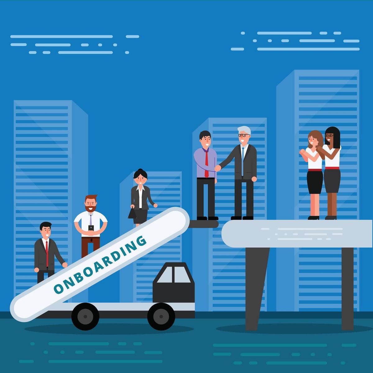 Employees onboarding concept