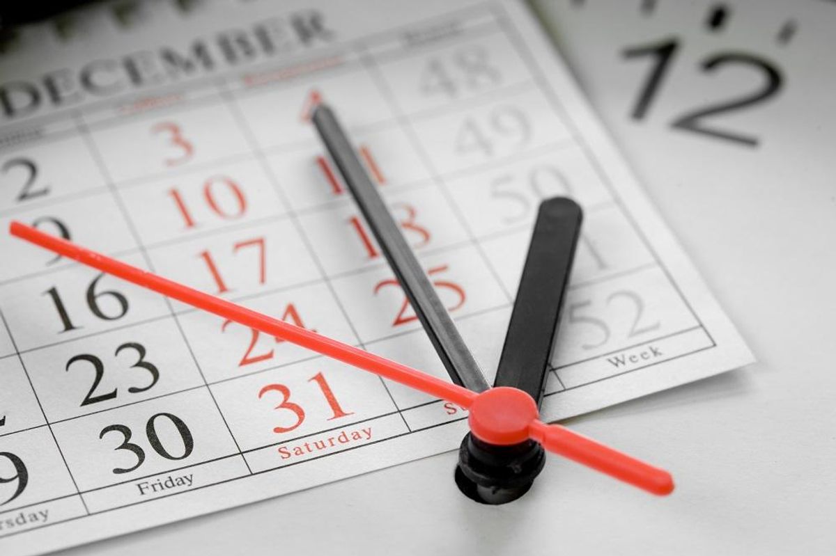 end of year agenda concept
