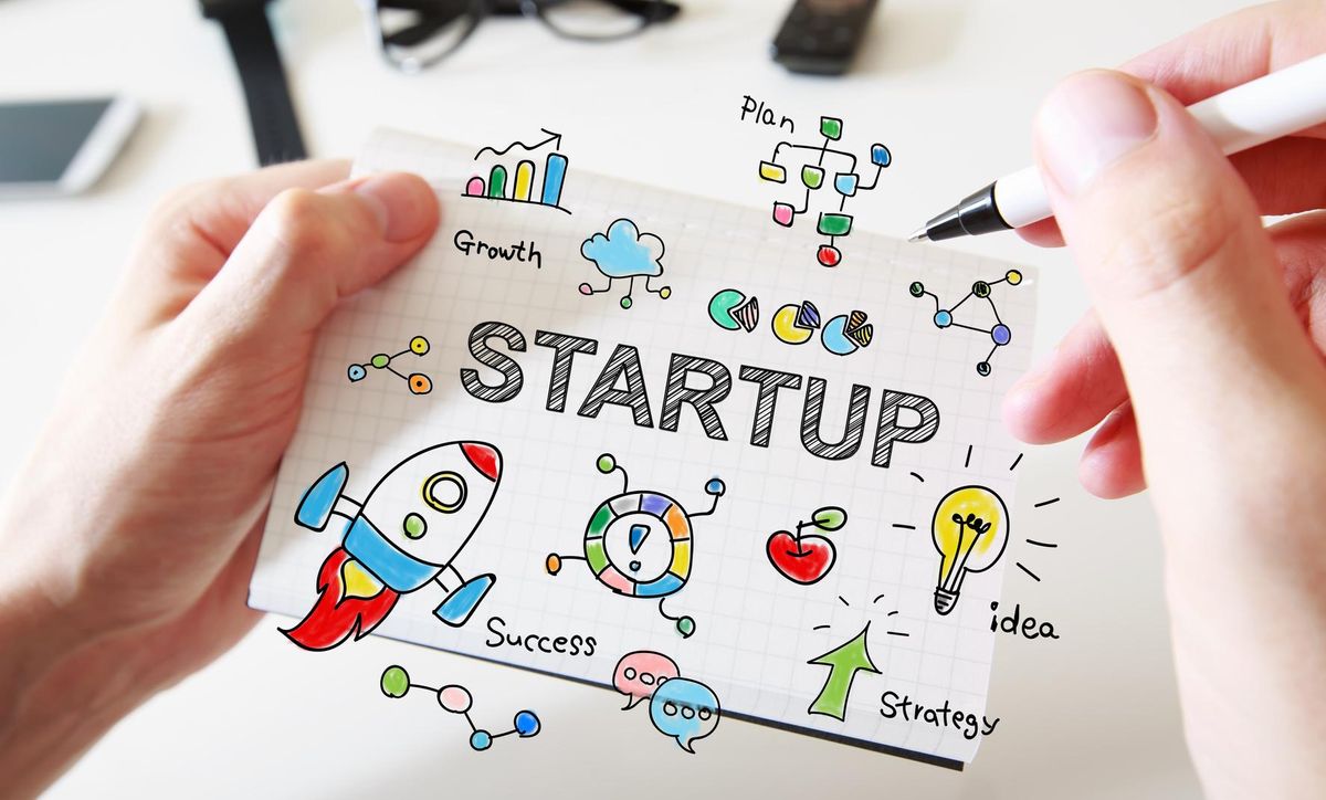 Entrepreneur brainstorming a business idea