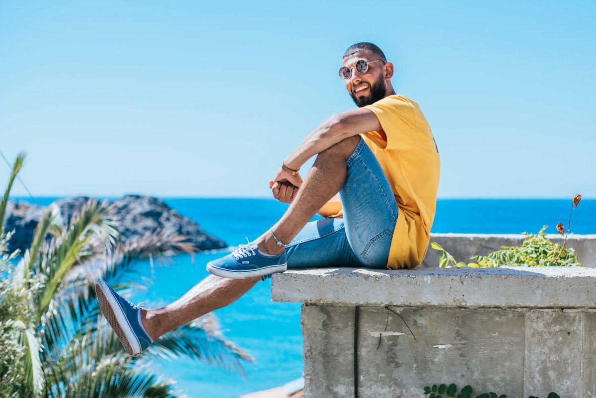 Entrepreneur taking a break from his business